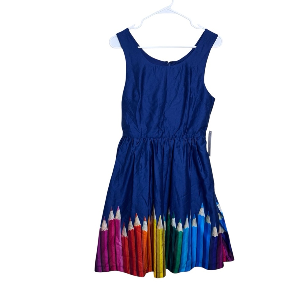 ModCloth Colored Pencils Rainbow Print Sleeveless Dress - Picture 12 of 12